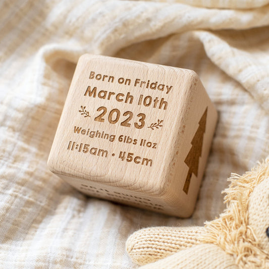 Personalised Baby Birth Wooden Block