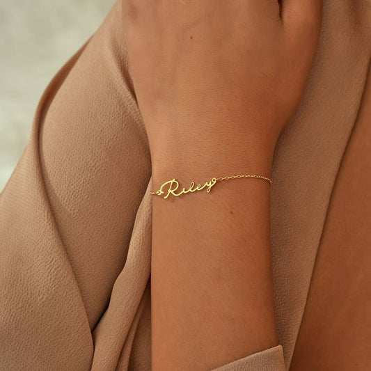 personalised women's name bracelet