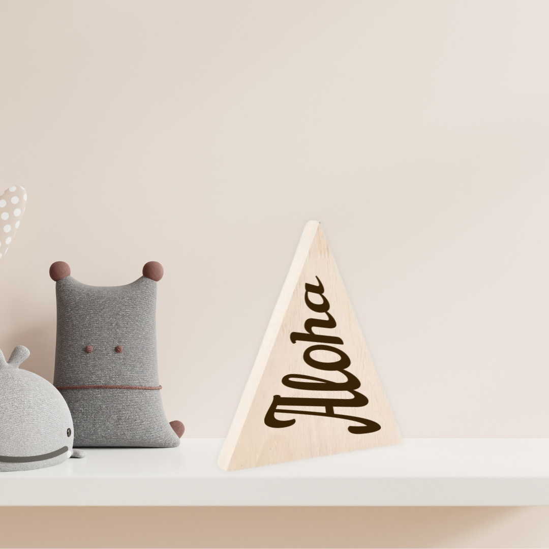 Personalised Wooden Flag Name Block