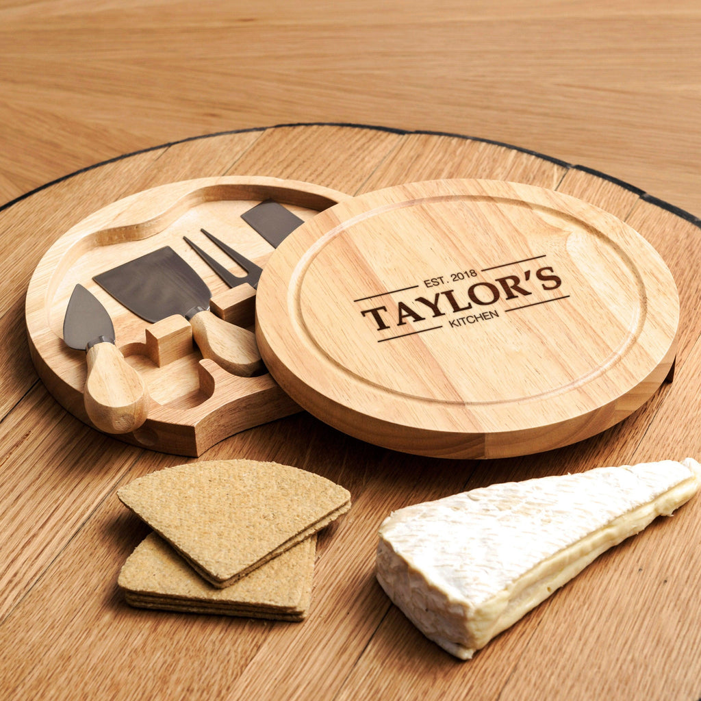 Personalised Cheese Knife & Board Set