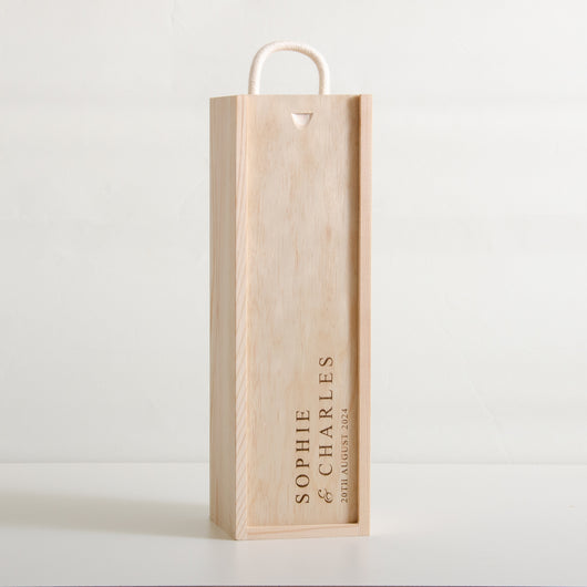 Personalised Wooden Wine Gift Box