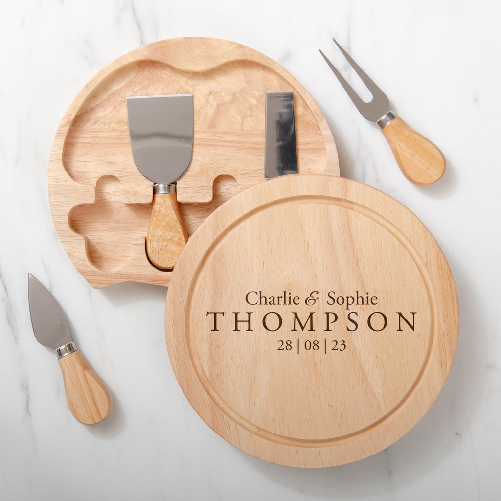 Personalised Cheese Knife & Board Set