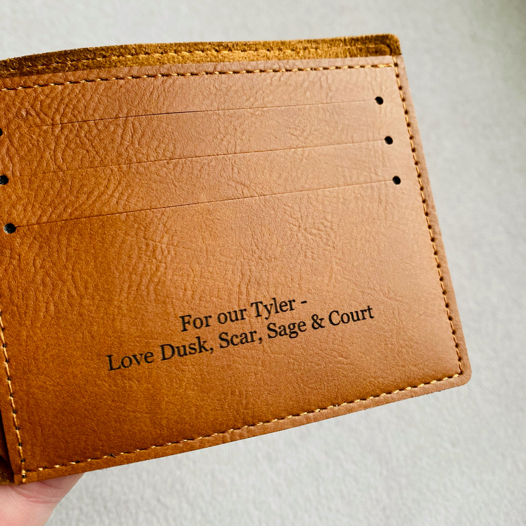 personalised mens leather wallets nz
