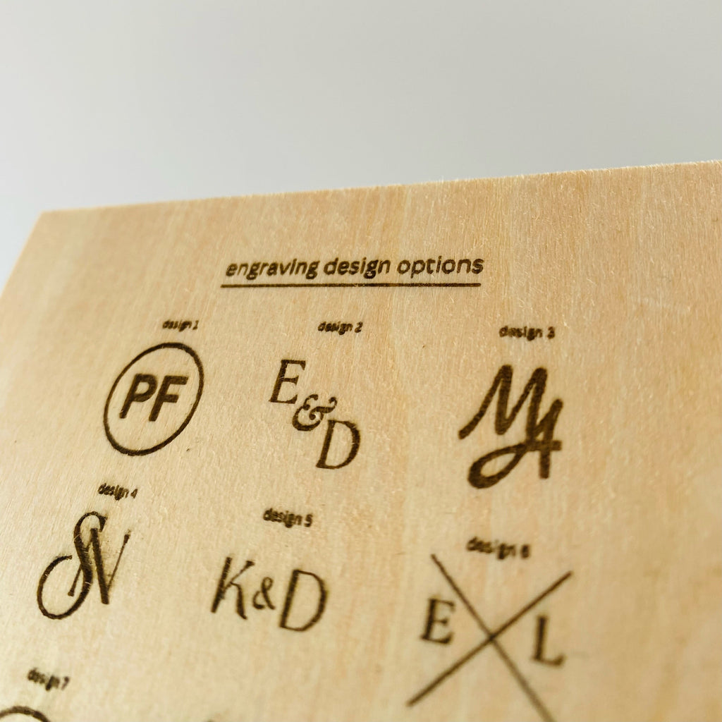 Personalised Square Timber Key Ring