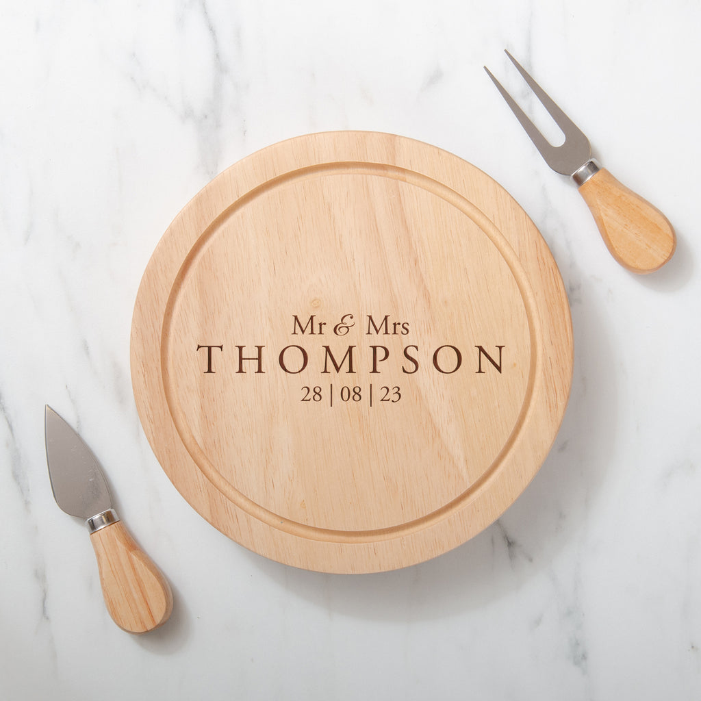 Personalised Cheese Knife & Board Set
