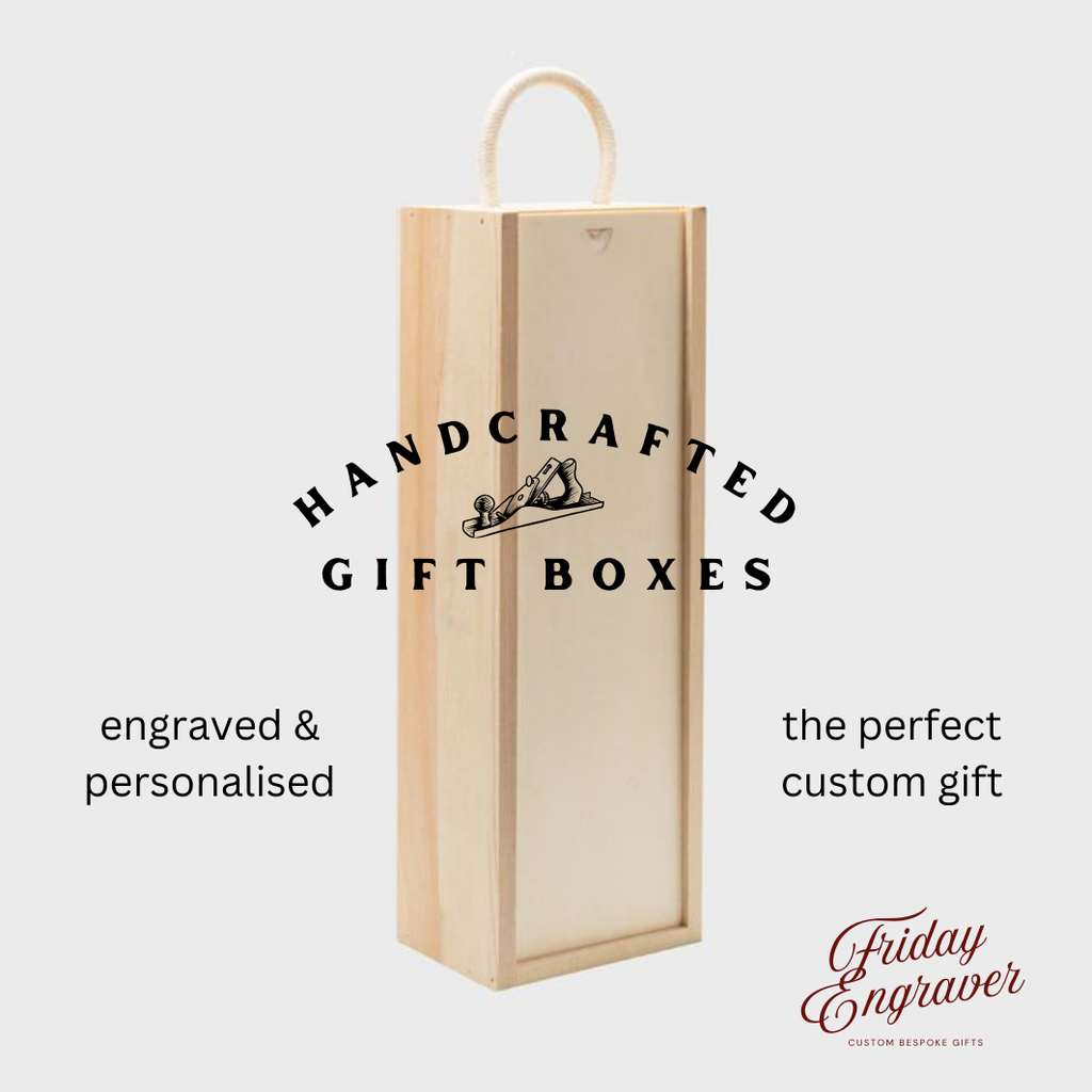 Personalised wooden Wine Box NZ