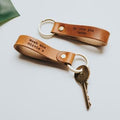personalised leather keyring gifts