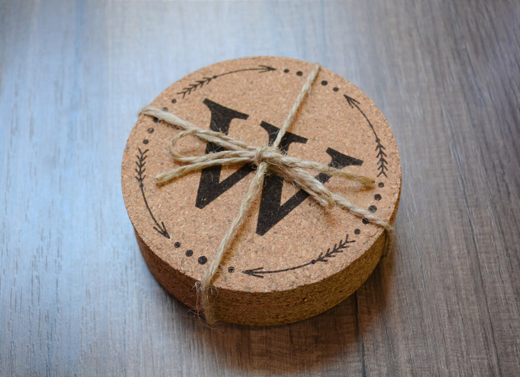 Personalised engraved cork Coasters