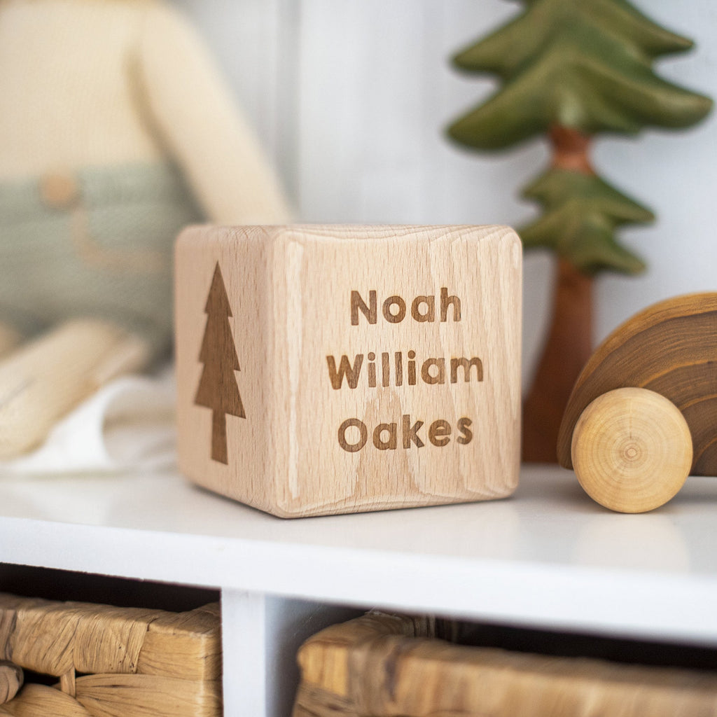 Personalised Baby Birth Wooden Block
