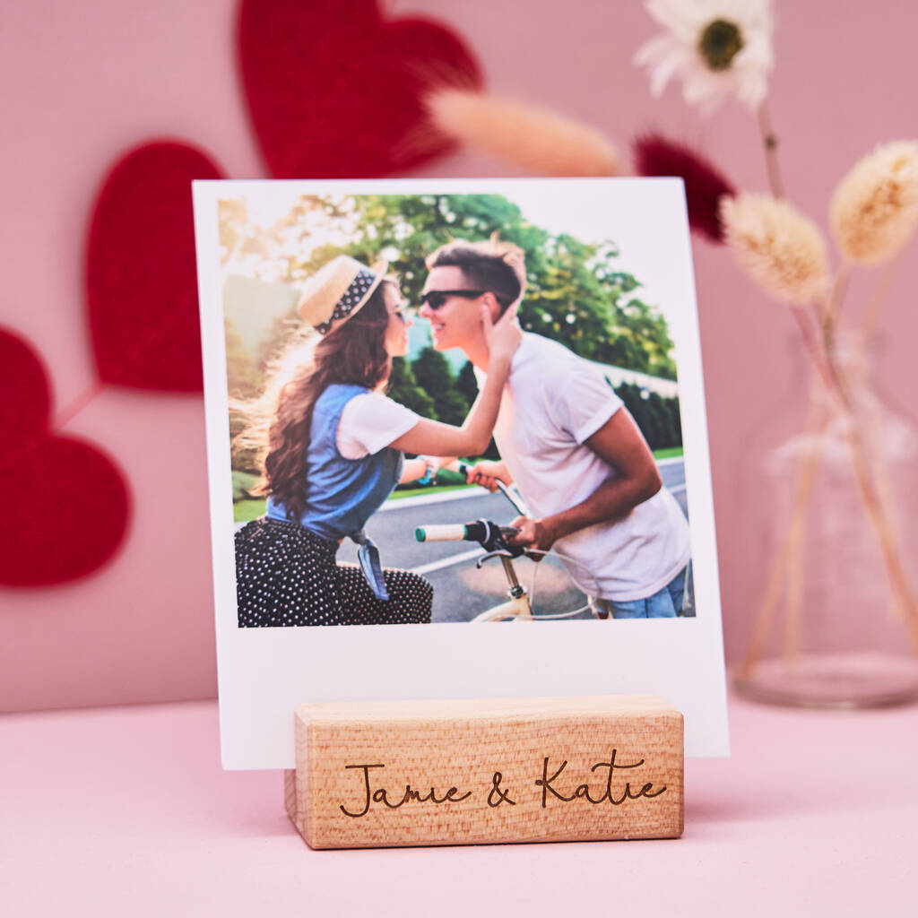 Custom Wood Block Photo Holder