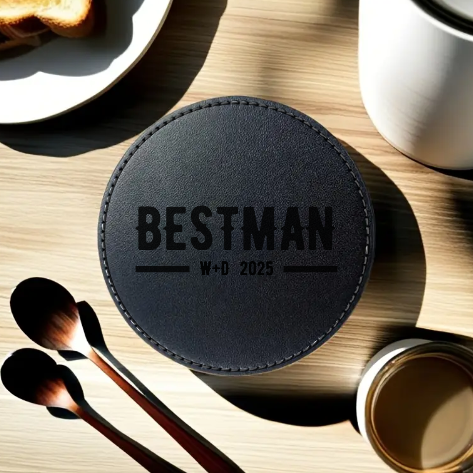 Personalised Leather Coasters