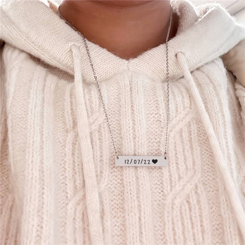 personalised bar necklaces