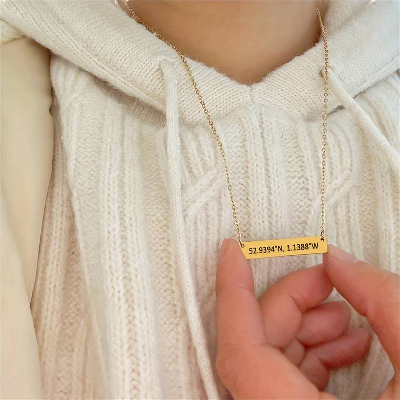 personalised bar necklaces