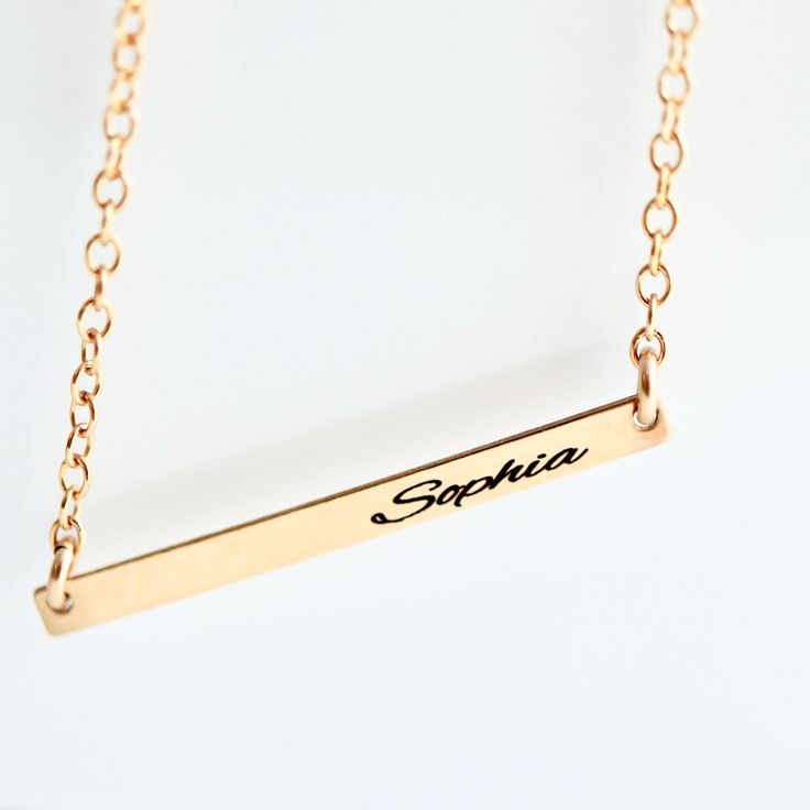 personalised bar necklaces