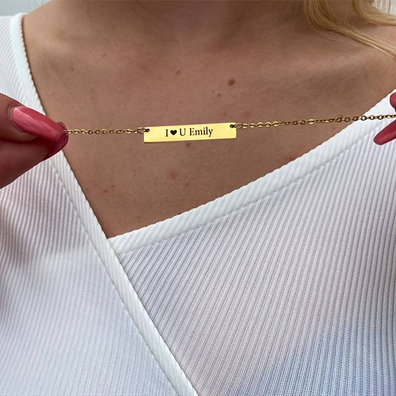 personalised bar necklaces