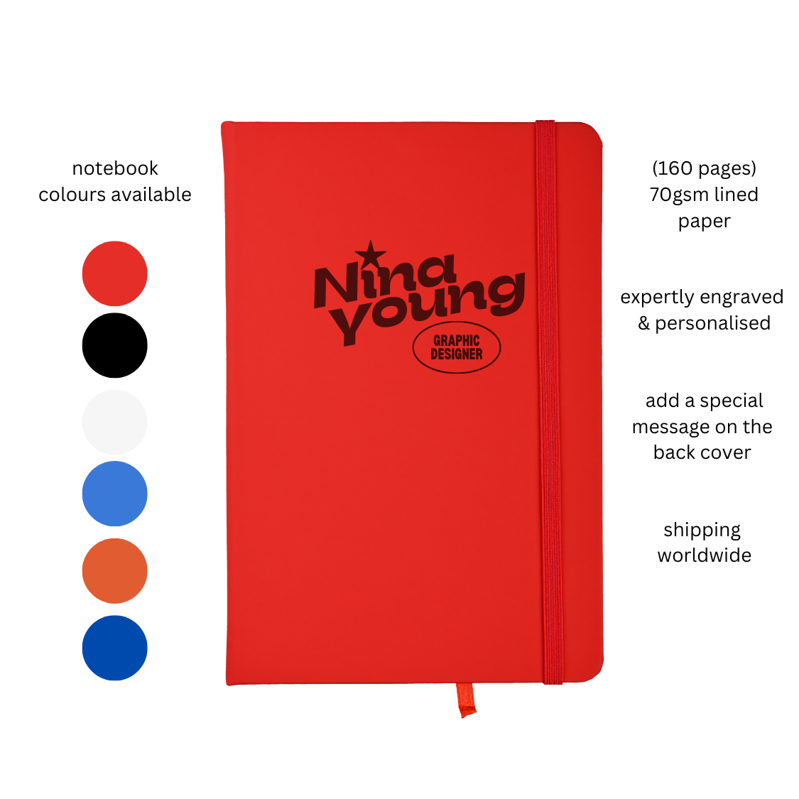 engraved custom notebooks and journals nz