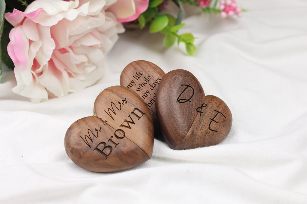 Personalised Wood Ring Boxes nz