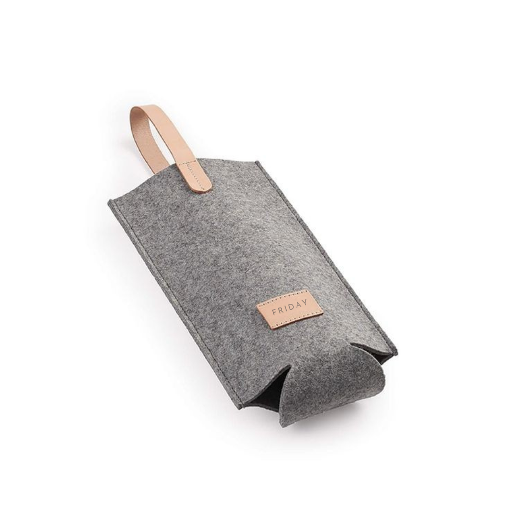 Personalised Wine Bottle Felt Bag