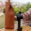 Engraved Wine Leather Carrier