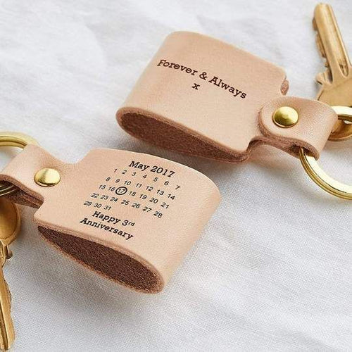 personalised leather keyring gifts