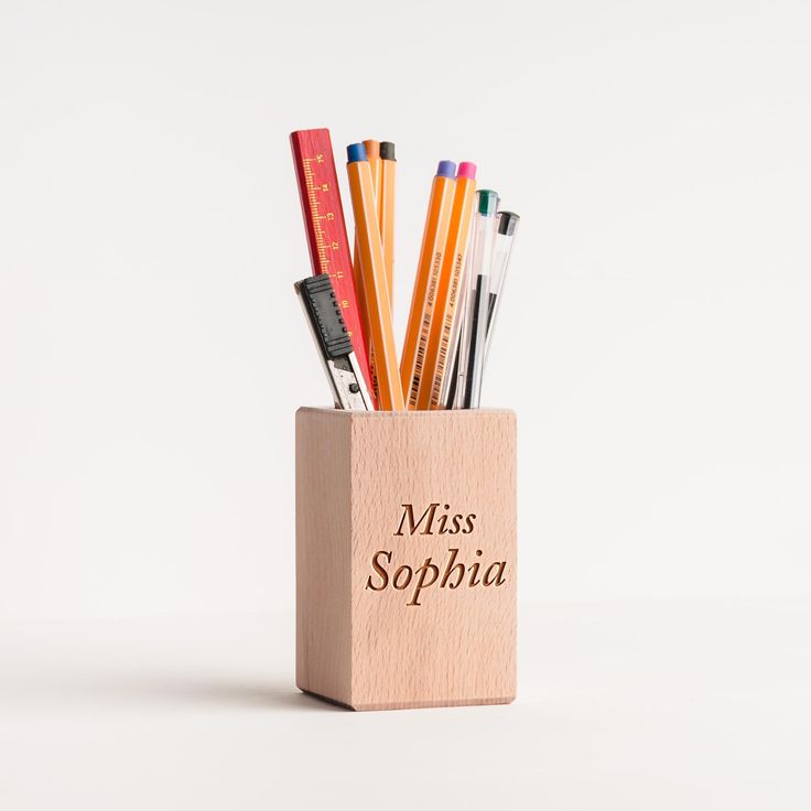 personalised pens pencil holder