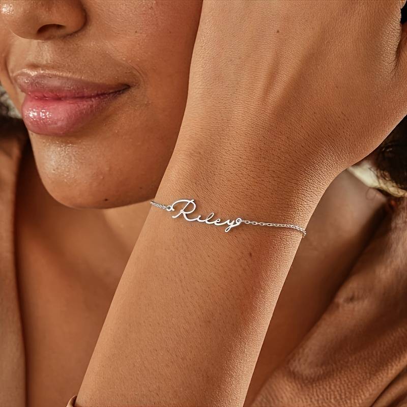 personalised women's name bracelet 