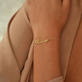 personalised women's name bracelet 