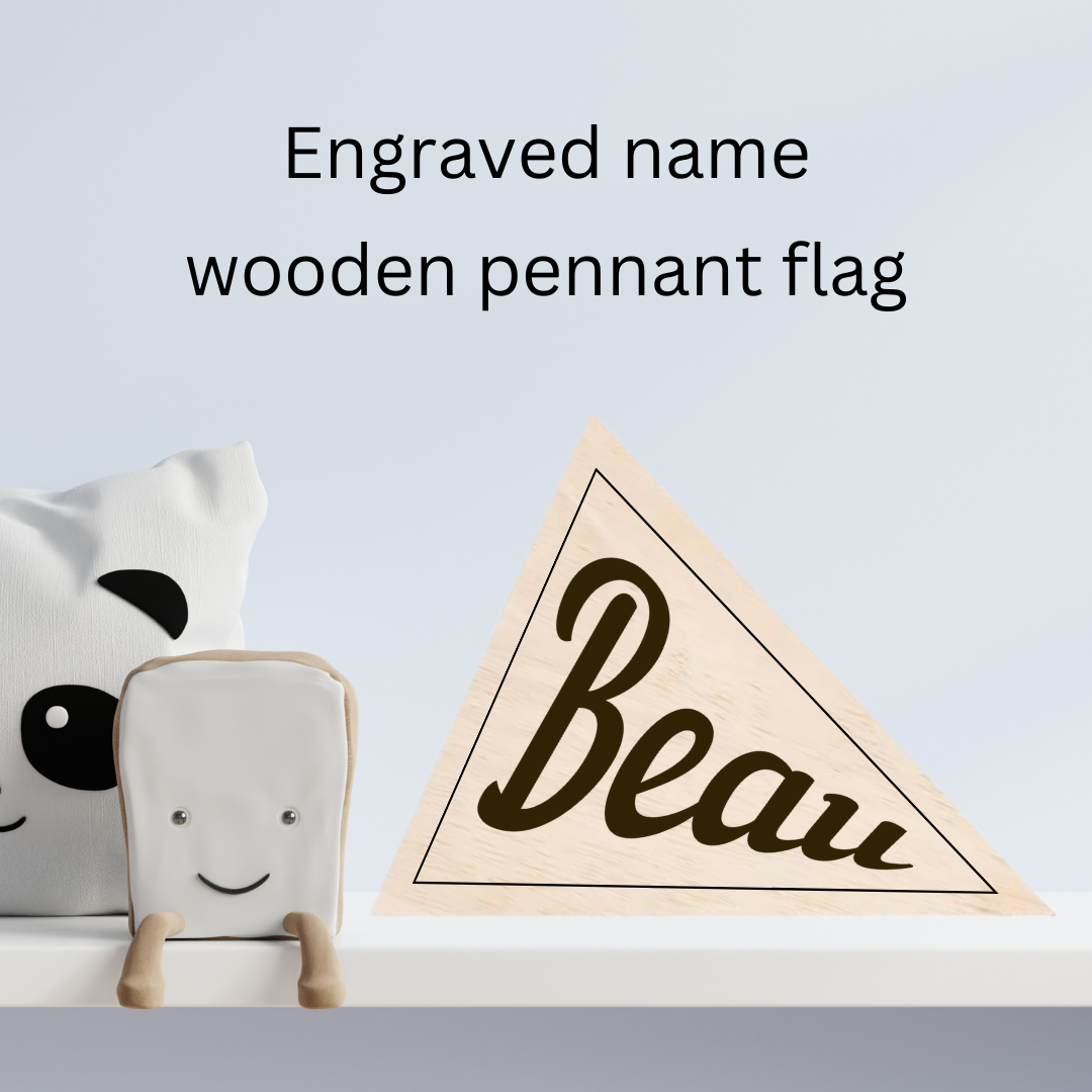 Personalised Wooden Flag Name Block