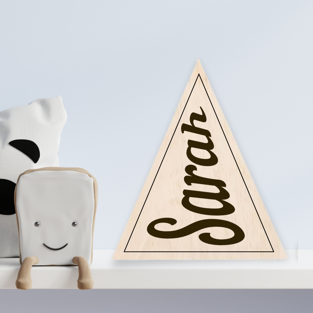 Personalised Wooden Flag Name Block